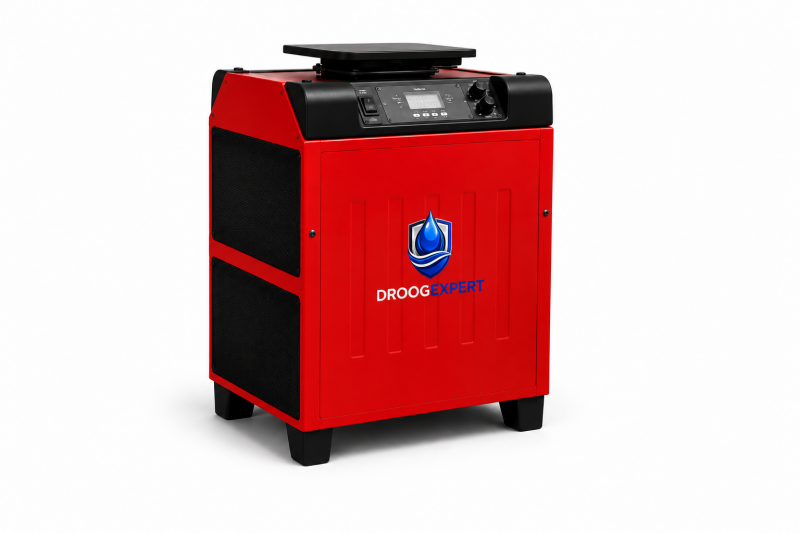 Compacte professionele ontvochtiger voor een gebruikte ruimte